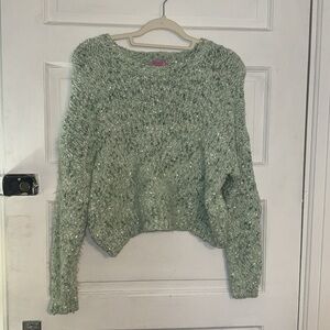 2 for $12 🎉 Francesca’s Green Fuzzy Sweater